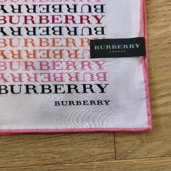 Burberry Silk Hankerchief | Rare Pink | Never Used - Picture 5 of 7